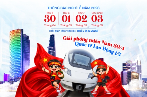 Thông báo nghỉ lễ Giải phóng miền Nam 30/4 và Quốc tế Lao động 1/5