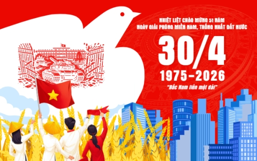 Nhiệt liệt chào mừng ngày Giải phóng miền Nam, thống nhất đất nước