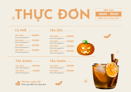 Halloween, nước uống, juice, giải khát, F&B, drink