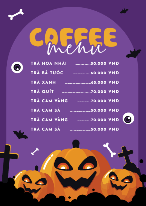 Halloween, nước uống, juice, giải khát, F&B, drink