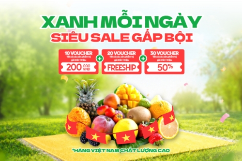 Xanh mỗi ngày siêu sale gấp bội