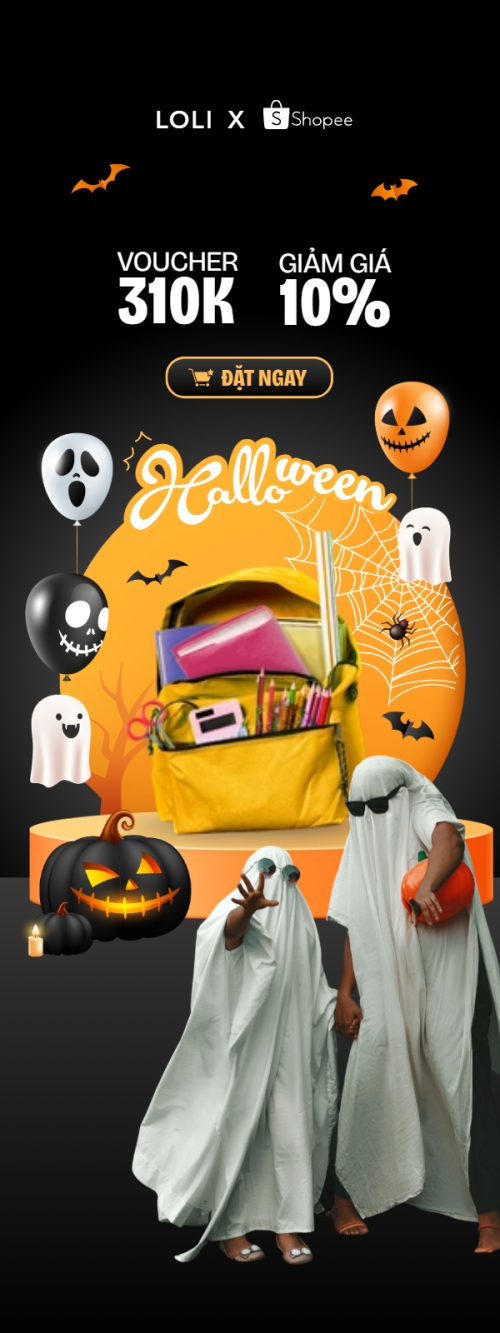 Halloween, lễ hội ma quái, balo, thời trang, fashion, sự kiện, event, dễ thương, cute, chibi, hoạt hình, cartoon
