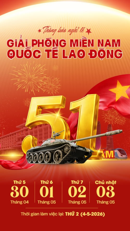 Lịch nghỉ lễ 30/4-1/5