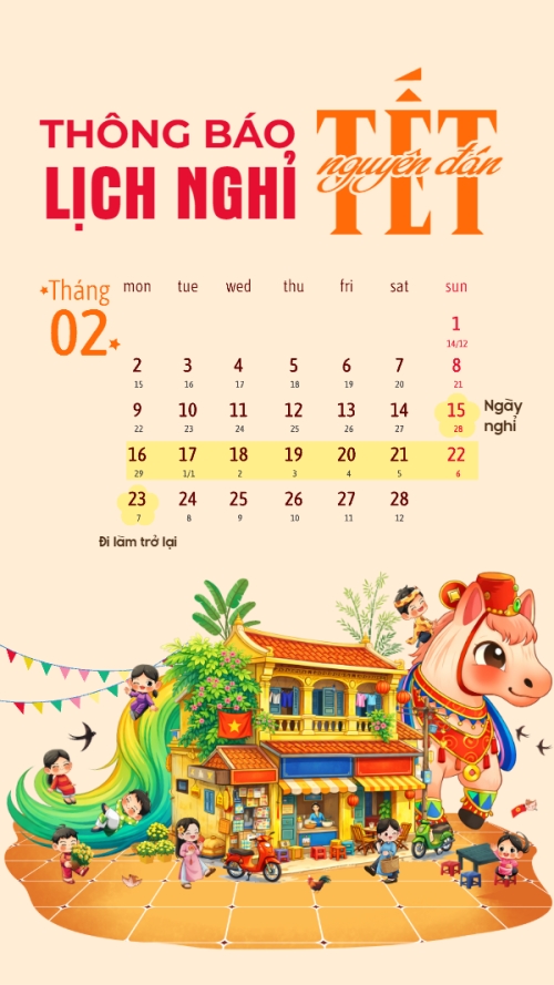 Thông báo nghỉ tết Nguyên Đán