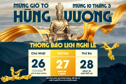 Lịch nghỉ lễ Giỗ Tổ Hùng Vương