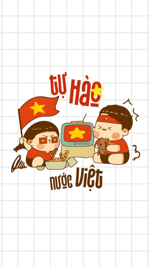 2/9, Quốc Khánh, lễ hội, Việt Nam, sự kiện, dễ thương, cute, chibi, hoạt hình, cartoon