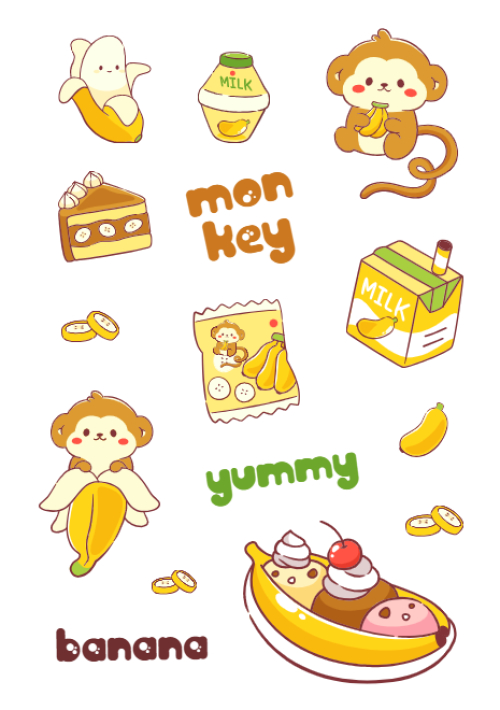 Đồ ăn, food, thực phẩm, ẩm thực, chuối, banana, khỉ, monkey