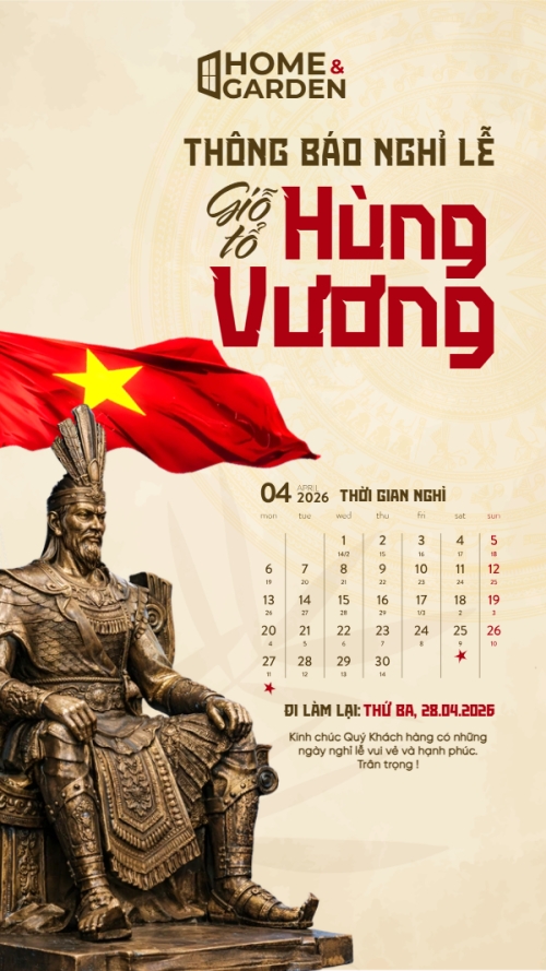Thông báo nghỉ lễ Giỗ tổ Hùng Vương 2026