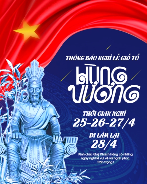 Thông báo nghỉ lễ Giỗ tổ Hùng Vương 2026