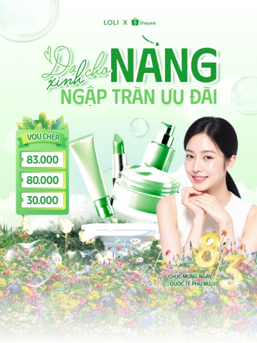 Da xinh cho nàng ngập tràn ưu đãi 8/3