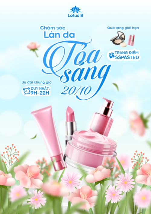 20/10, Ngày phụ nữ Việt Nam, Vietnamese Women's Day, phụ nữ, sự kiện, event, mỹ phẩm, làm đẹp, beauty, hiện đại, modern, hoa lá
