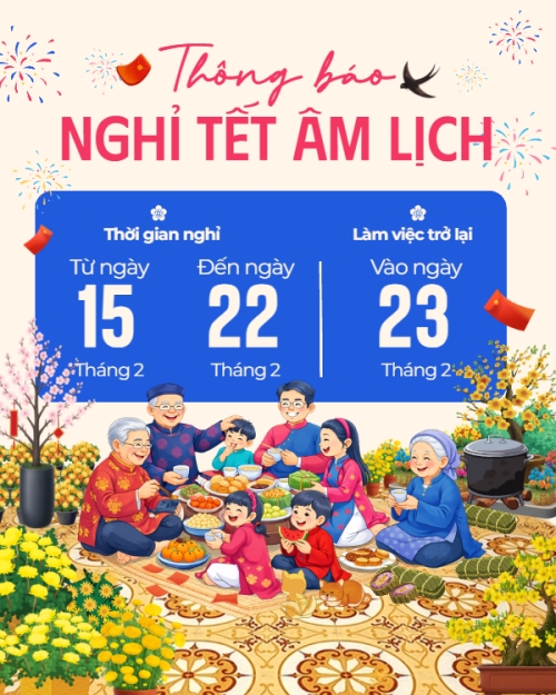 Thông báo nghỉ tết Nguyên Đán