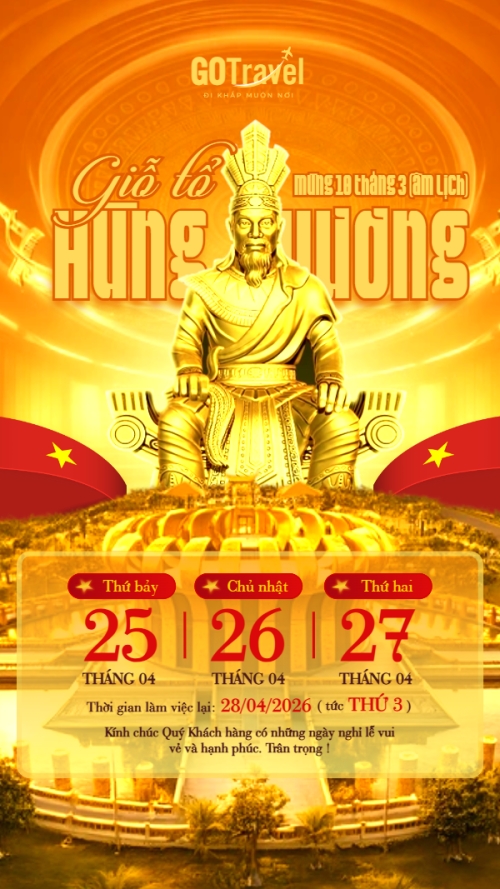 Thông báo nghỉ lễ Giỗ tổ Hùng Vương 2026