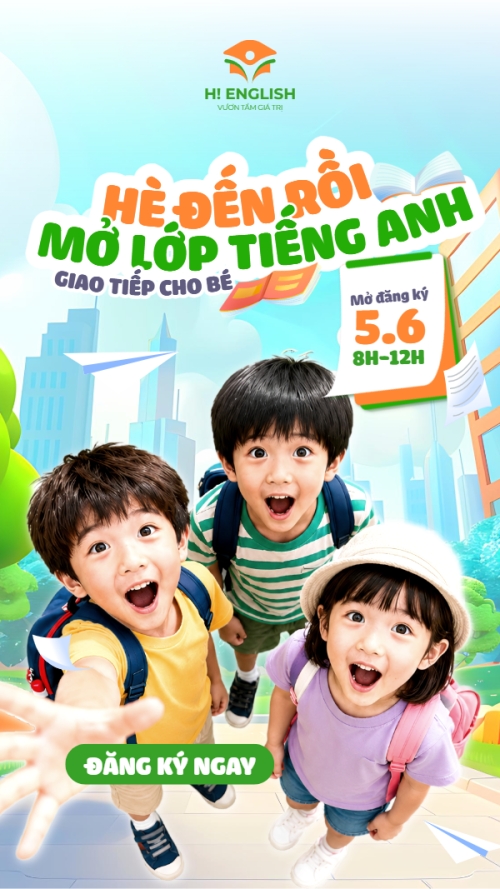 Hè đến rồi mở lớp tiếng Anh giao tiếp cho bé