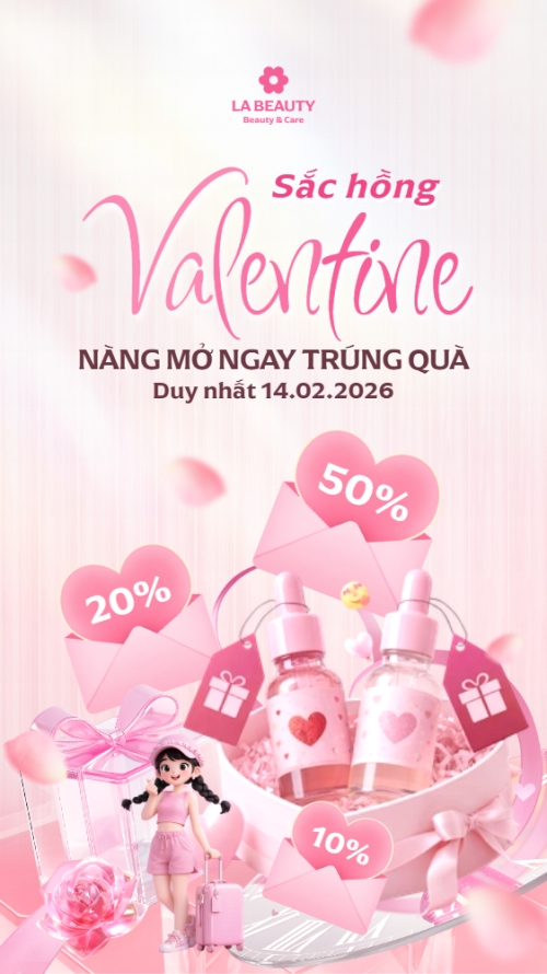 Sắc hồng Valentine mở ngay trúng quà