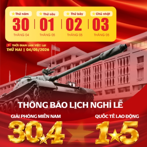 Lịch nghỉ lễ 30/4-1/5
