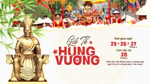 Thông báo nghỉ lễ Giỗ tổ Hùng Vương 2026