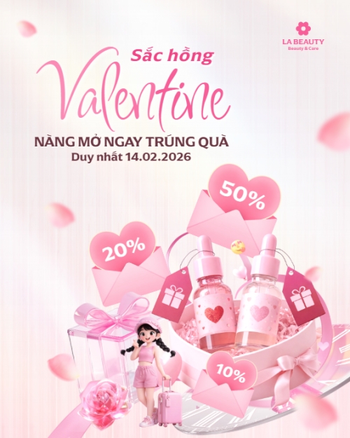 Sắc hồng Valentine mở ngay trúng quà
