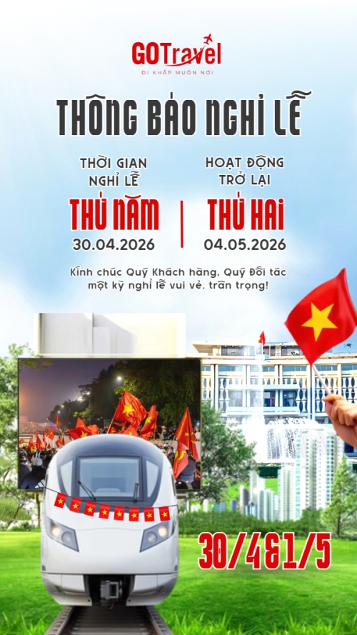 Thông báo nghỉ lễ Giải phóng miền Nam 30/4 và Quốc tế Lao động 1/5