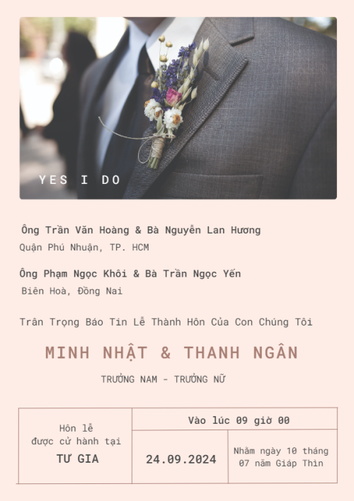 Yes I Do, hiện đại, sang trọng, modern, đơn giản