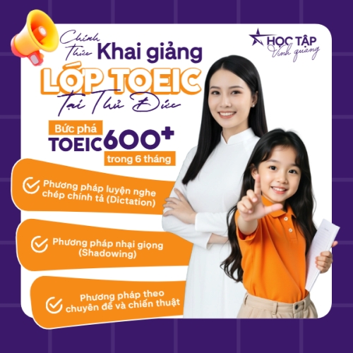 Chính thức khai giảng lớp Toeic tại Thủ Đức