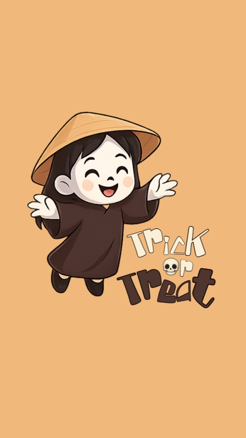 Halloween, lễ hội ma quái, sự kiện, event, dễ thương, cute, chibi, hoạt hình, cartoon