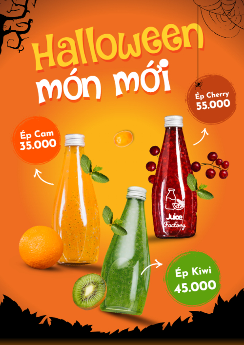 Halloween, nước uống, juice, giải khát, F&B, drink
