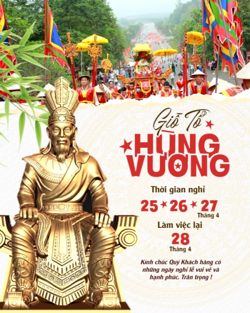 Thông báo nghỉ lễ Giỗ tổ Hùng Vương 2026