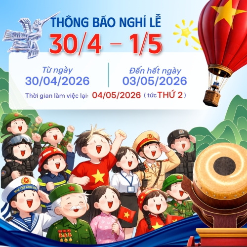 Lịch nghỉ lễ 30/4 - 1/5