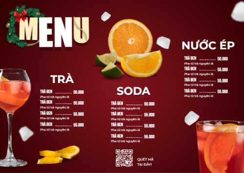 Giáng sinh, Christmas, Noel, 25/12, nước uống, juice, giải khát, F&B, drink