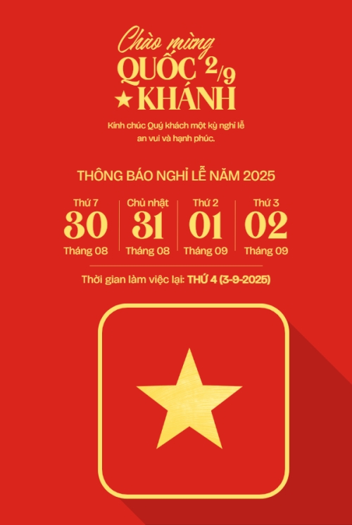 2/9, Quốc Khánh, lễ hội, thông báo, lịch nghỉ, Việt Nam, sự kiện, event, hiện đại, modern