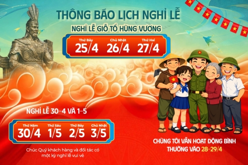 Lịch nghỉ lễ 30.4 -1.5