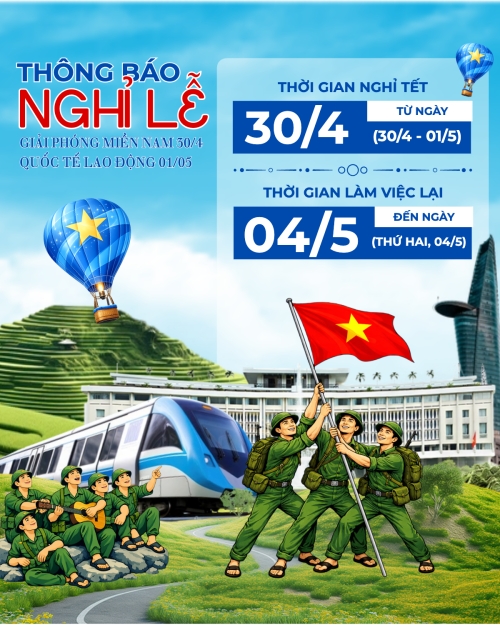 Lịch nghỉ lễ 30/4-1/5