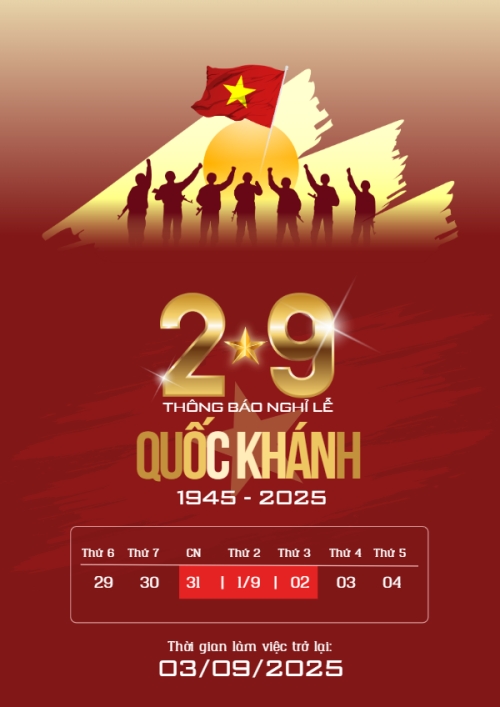 2/9, Quốc Khánh, lễ hội, thông báo, lịch nghỉ, Việt Nam, sự kiện, event, hiện đại, modern