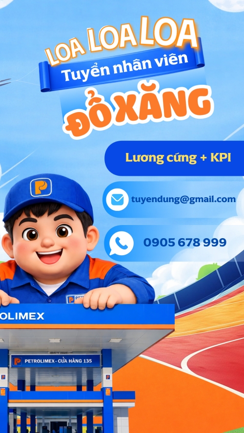 Tuyển nhân viên đổ xăng