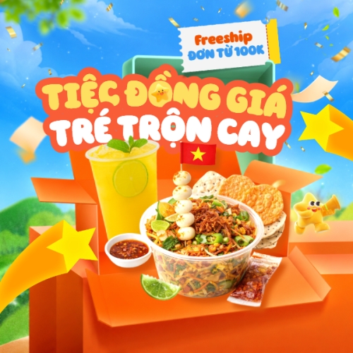 Tiệc đồng giá tré trộn cay