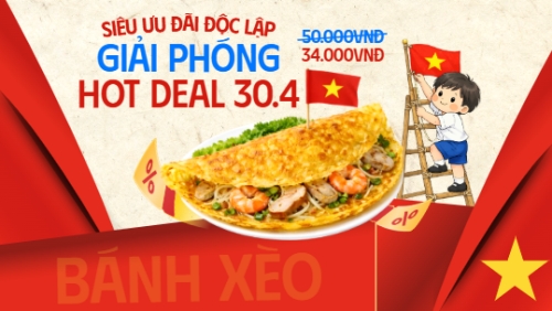 Siêu ưu đãi độc lập giải phóng Hot Deal 30.4