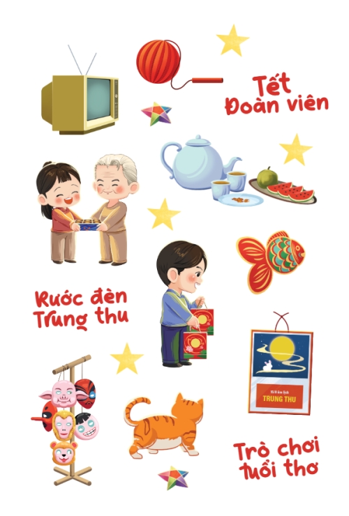 Trung thu, Tết Đoàn Viên, mid-autumn festival, sự kiện, event, dễ thương, cute, chibi, hoạt hình, cartoon