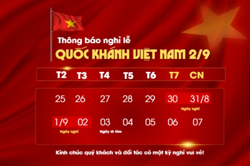 2/9, Quốc Khánh, lễ hội, thông báo, lịch nghỉ, Việt Nam, sự kiện, event, hiện đại, modern