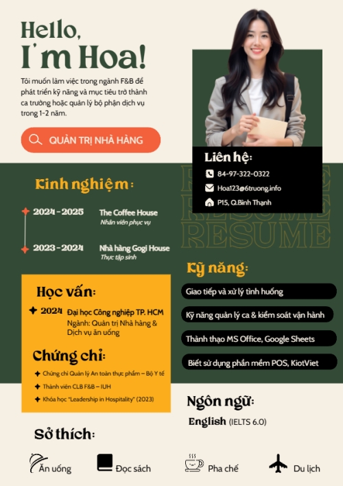 Nhà hàng, quản trị nhà hàng, đồ ăn, food, thực phẩm, ẩm thực, món ăn, F&B, thức ăn, hiện đại, sang trọng, modern