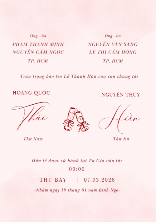 Thiệp cưới Kết duyên