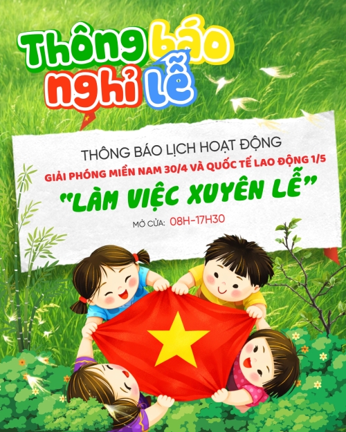 Lịch nghỉ lễ 30/4-1/5