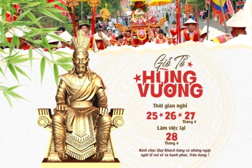 Thông báo nghỉ lễ Giỗ tổ Hùng Vương 2026