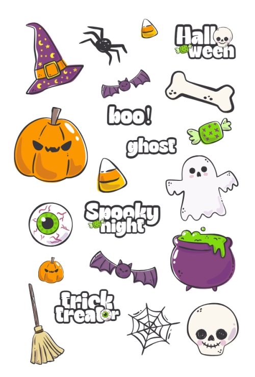 Halloween, lễ hội ma quái, sự kiện, event, dễ thương, cute, chibi, hoạt hình, cartoon