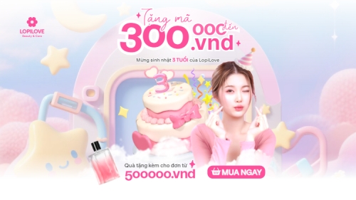 Tặng mã đến 300000vnd mừng sinh nhật