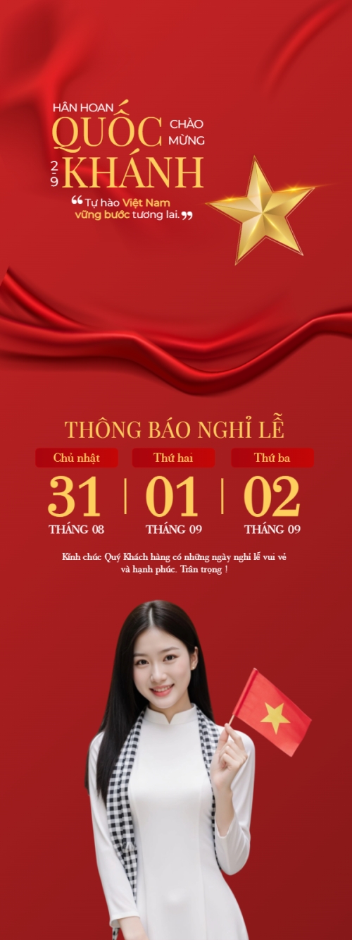 2/9, Quốc Khánh, lễ hội, thông báo, lịch nghỉ, Việt Nam, sự kiện, event, hiện đại, modern