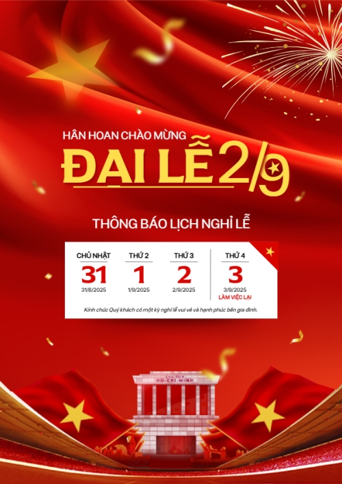 2/9, Quốc Khánh, lễ hội, thông báo, lịch nghỉ, Việt Nam, sự kiện, event, hiện đại, modern