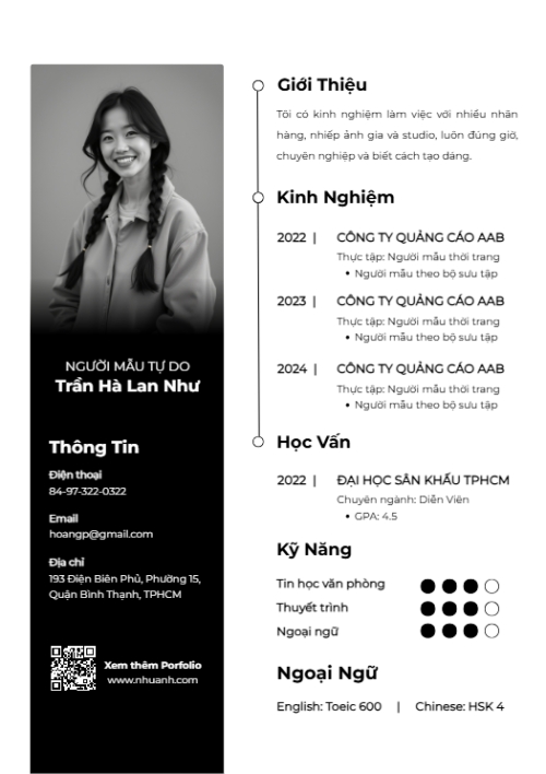 Model, người mẫu, KOL, đơn giản, simple, minimalist, tối giản