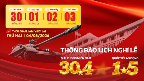 Lịch nghỉ lễ 30/4-1/5
