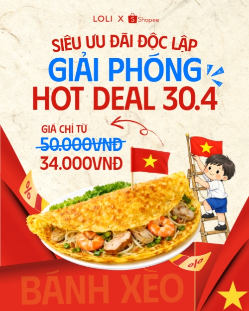 Siêu ưu đãi độc lập giải phóng Hot Deal 30.4